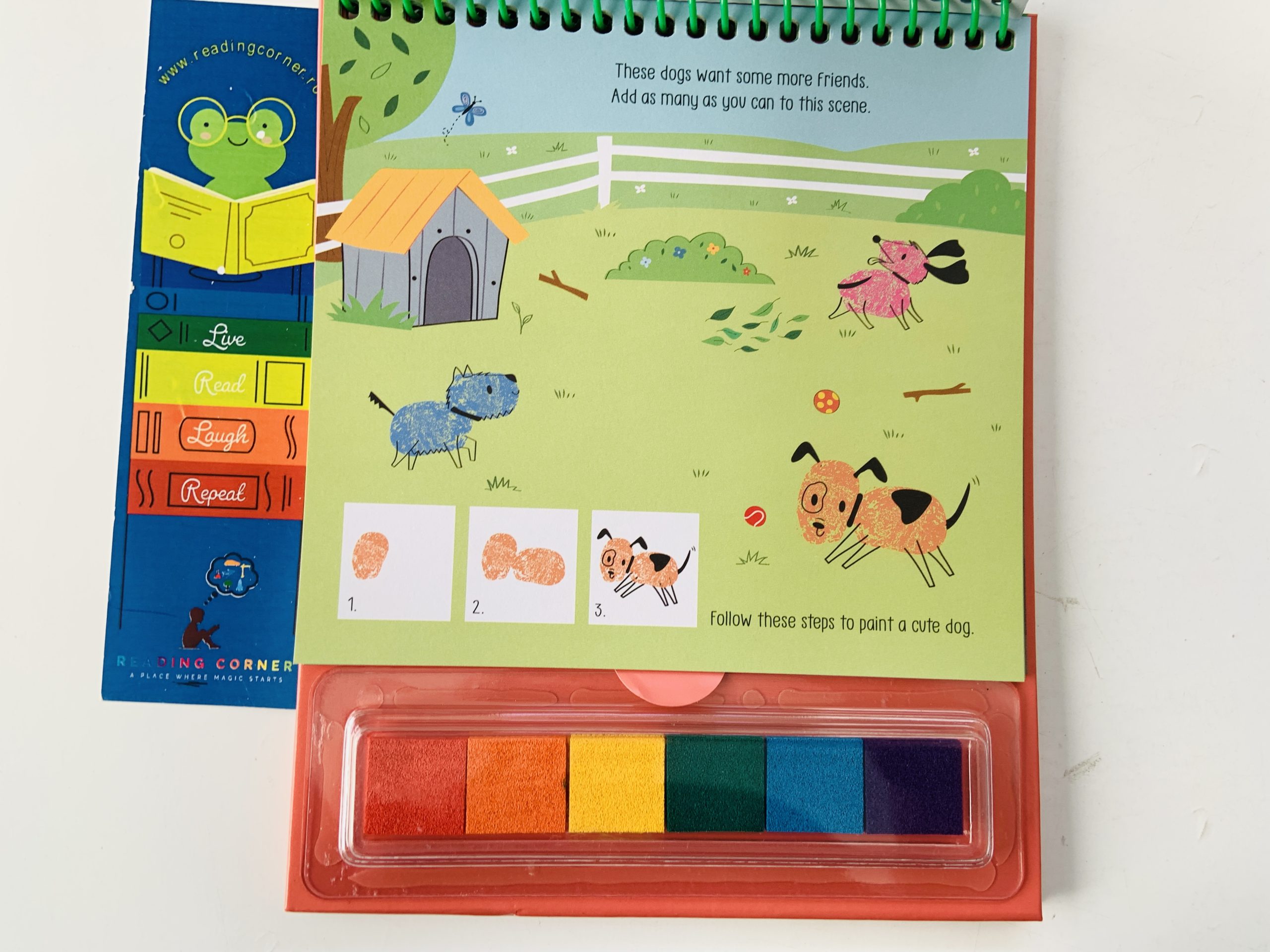 caiet de activitati de pictat manual pentru copii cu degetele